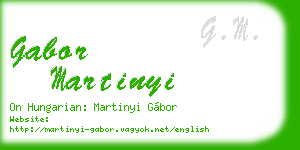 gabor martinyi business card
